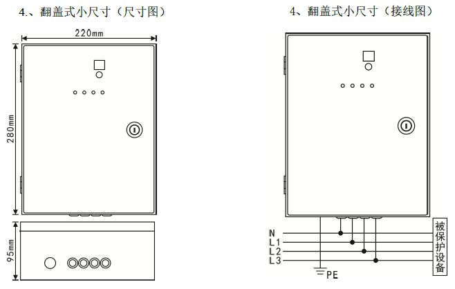 二三級(jí)電源避雷箱（T2類、箱式結(jié)構(gòu)、帶雷電計(jì)數(shù)狀態(tài)指示）