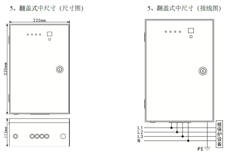 二三級(jí)電源避雷箱（T2類、箱式結(jié)構(gòu)、帶雷電計(jì)數(shù)狀態(tài)指示）